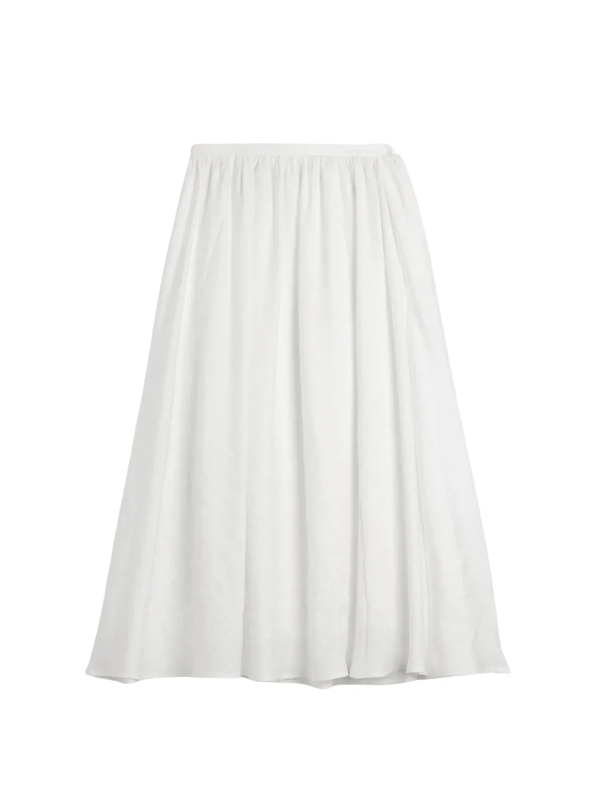 High Waist Casual All-matching Linen Pleated Maxi Skirt - LA FEMME WANDERER