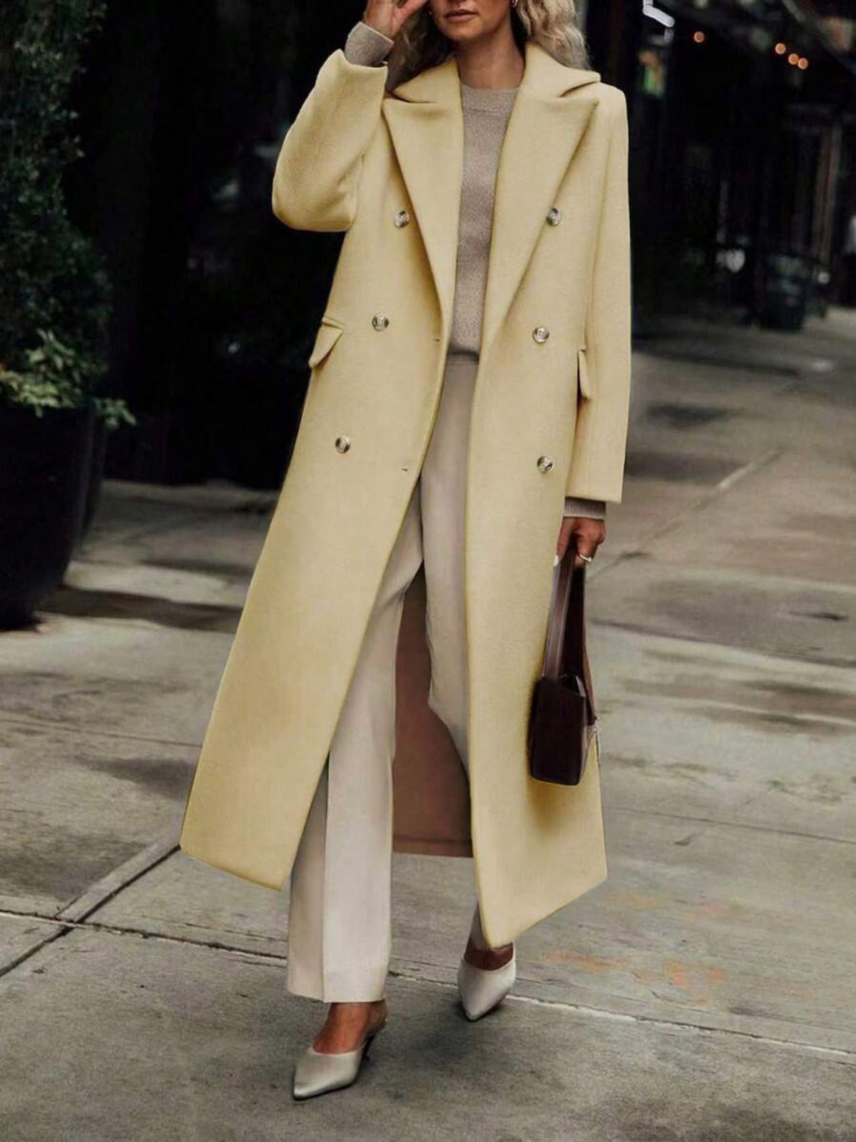 Classic Wool Double Breasted Coat