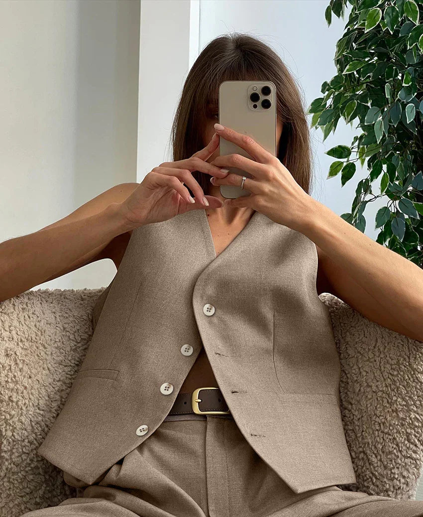 Vest & Pants Matching Suit - LA FEMME WANDERER