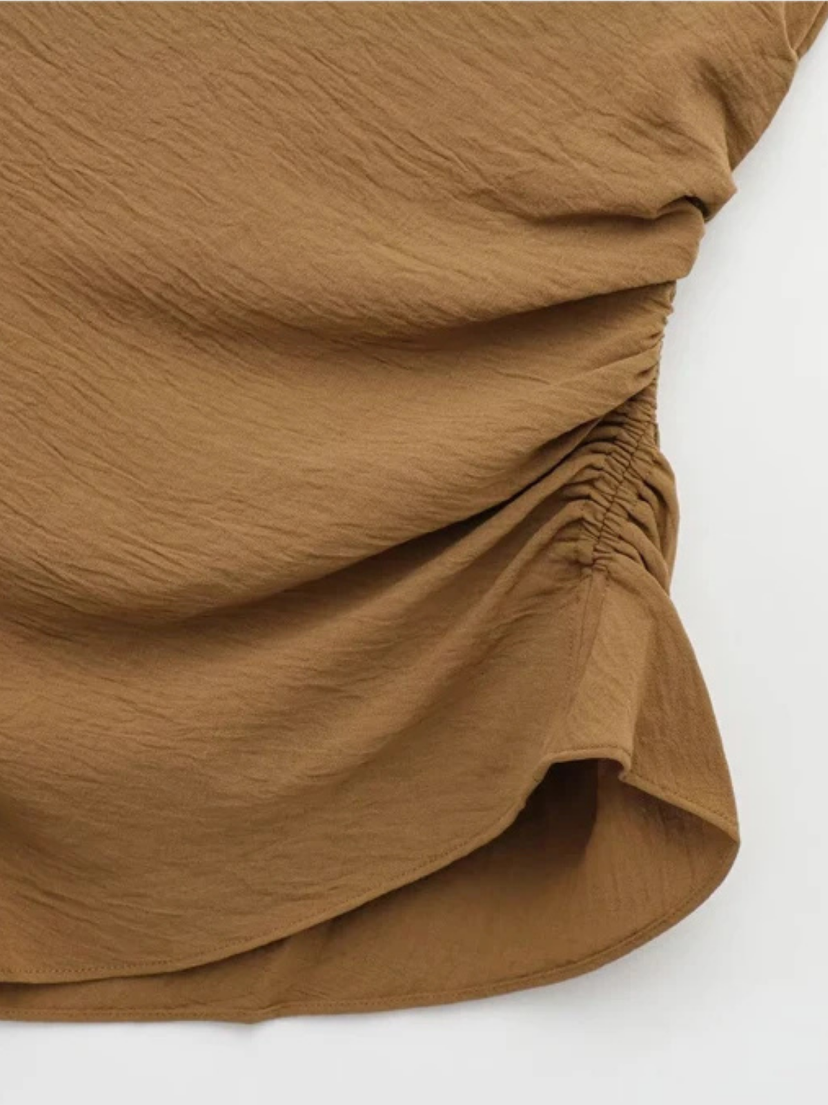 Ruched Crop Top Women Asymmetric Tank Off Shoulder Summer Beach Camisole Top Lightweight Wear