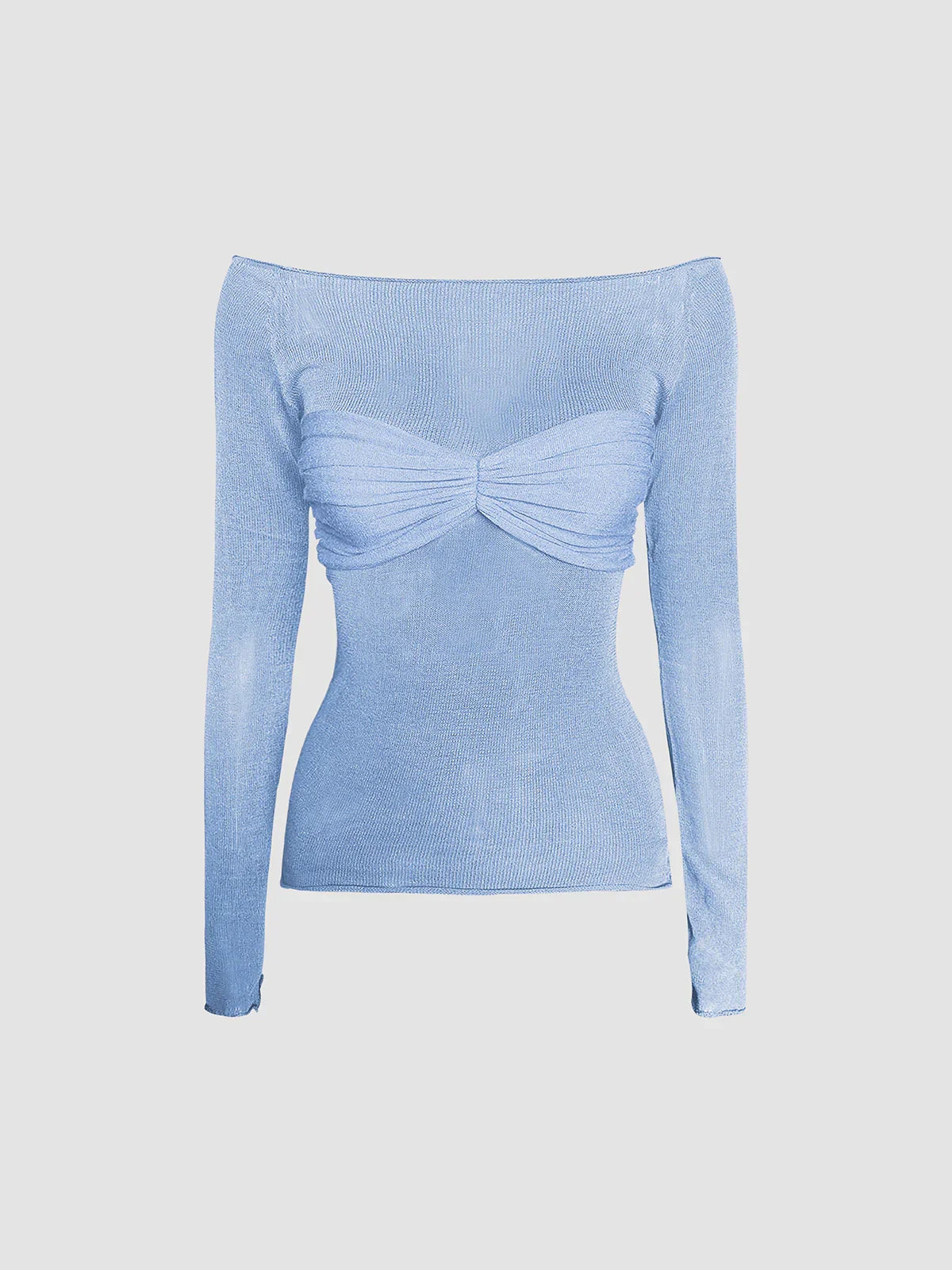 Nostalgia Off-Shoulder Mesh Long Sleeve Shirt - LA FEMME WANDERER