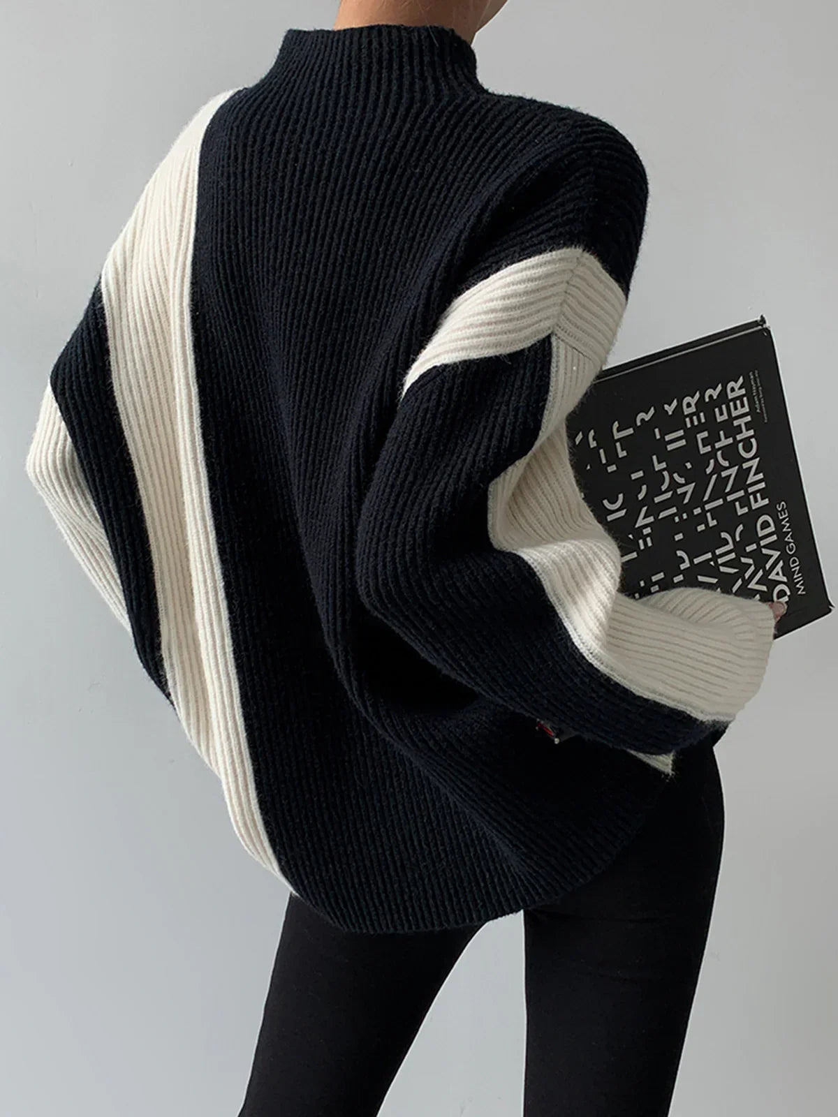 Stripe Two Piece Knit Skirt Matching Set - LA FEMME WANDERER