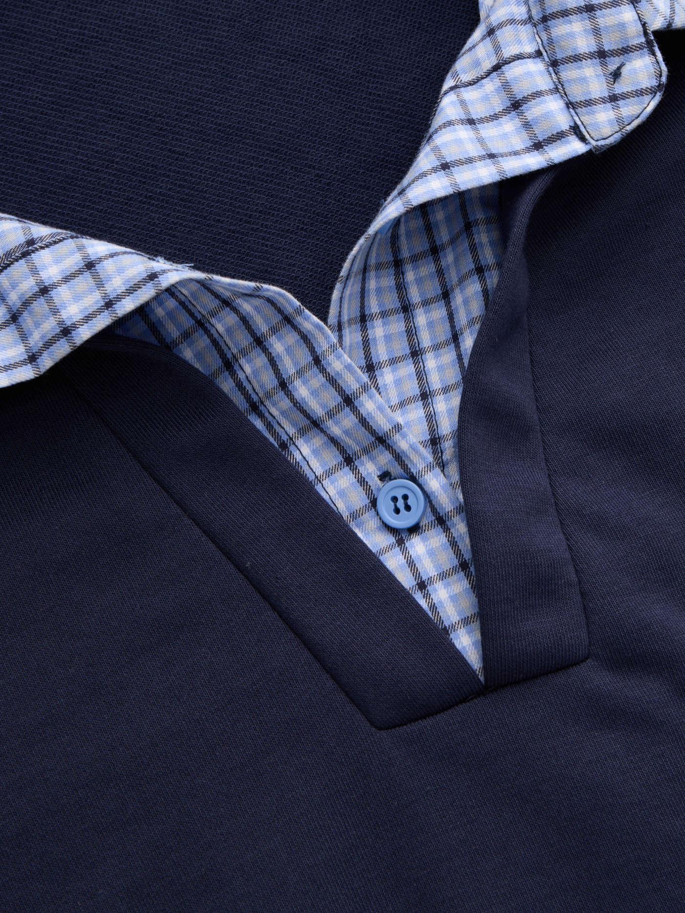 Terry Checks Collar Sweatshirt - LA FEMME WANDERER