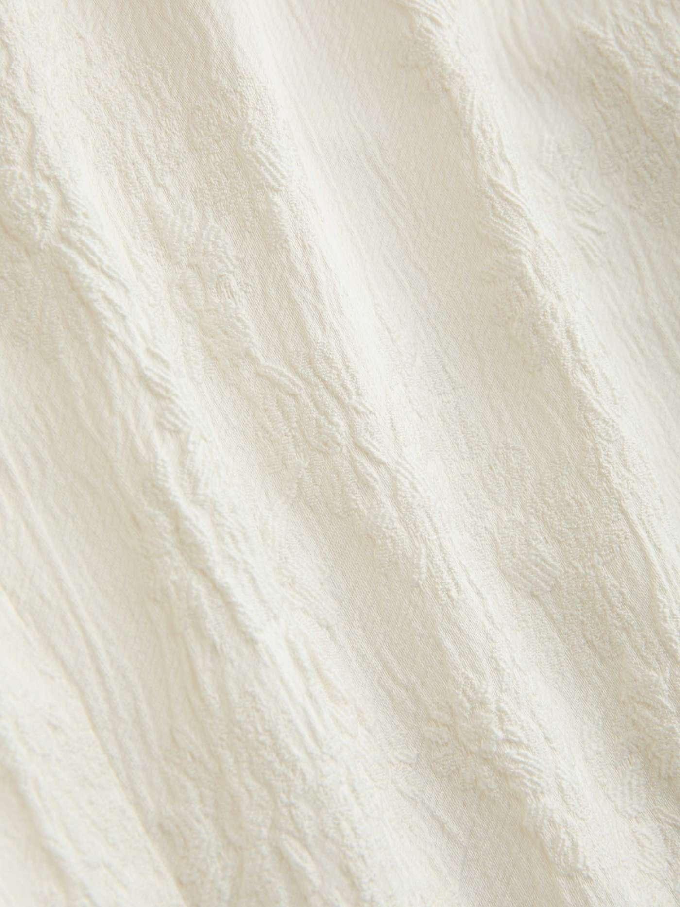 Square Neck Floral Button Ruffle Hem Long Sleeve Blouse - LA FEMME WANDERER