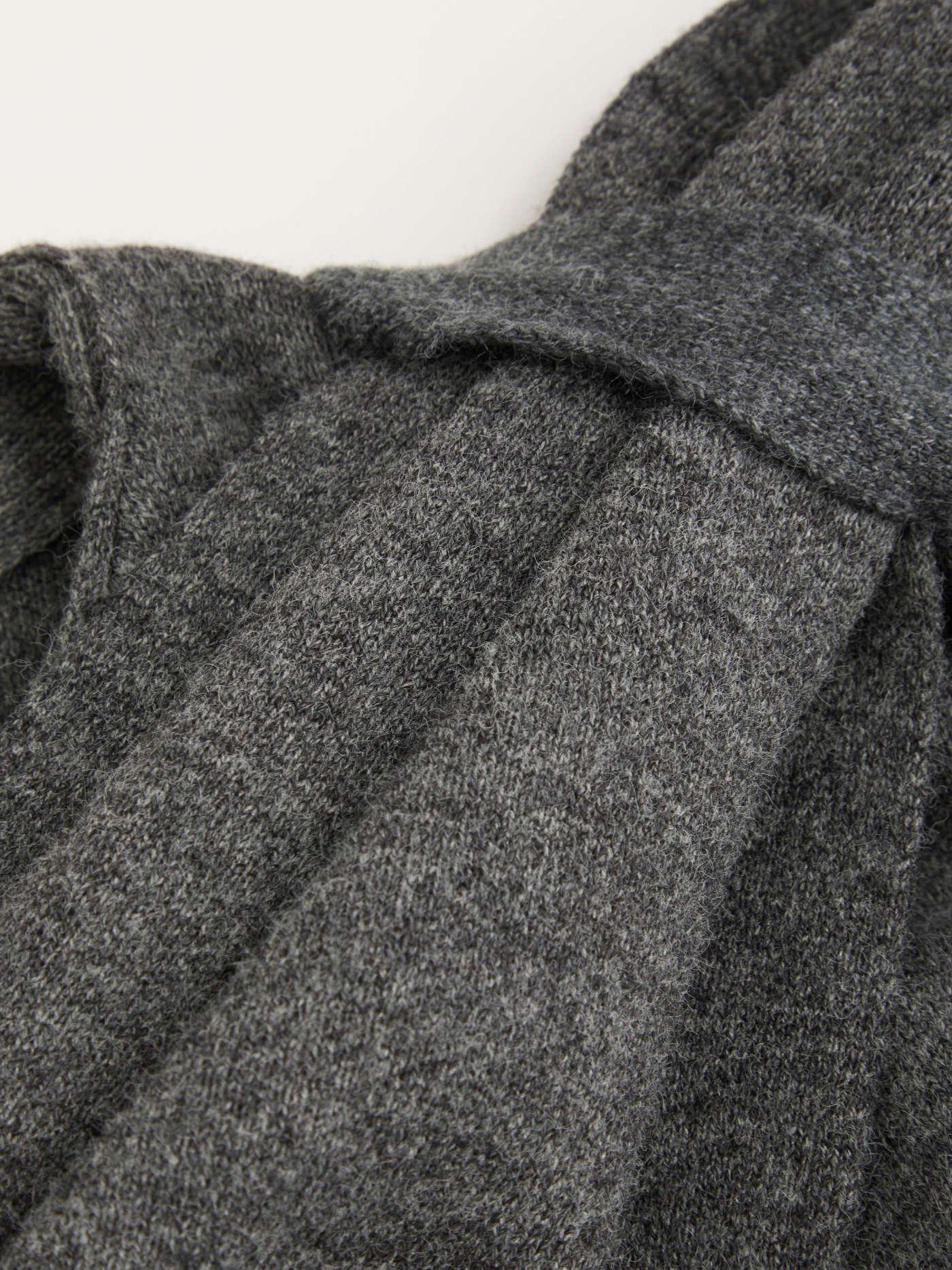 Knit Asymmetrical Neck Split Cardigan - LA FEMME WANDERER