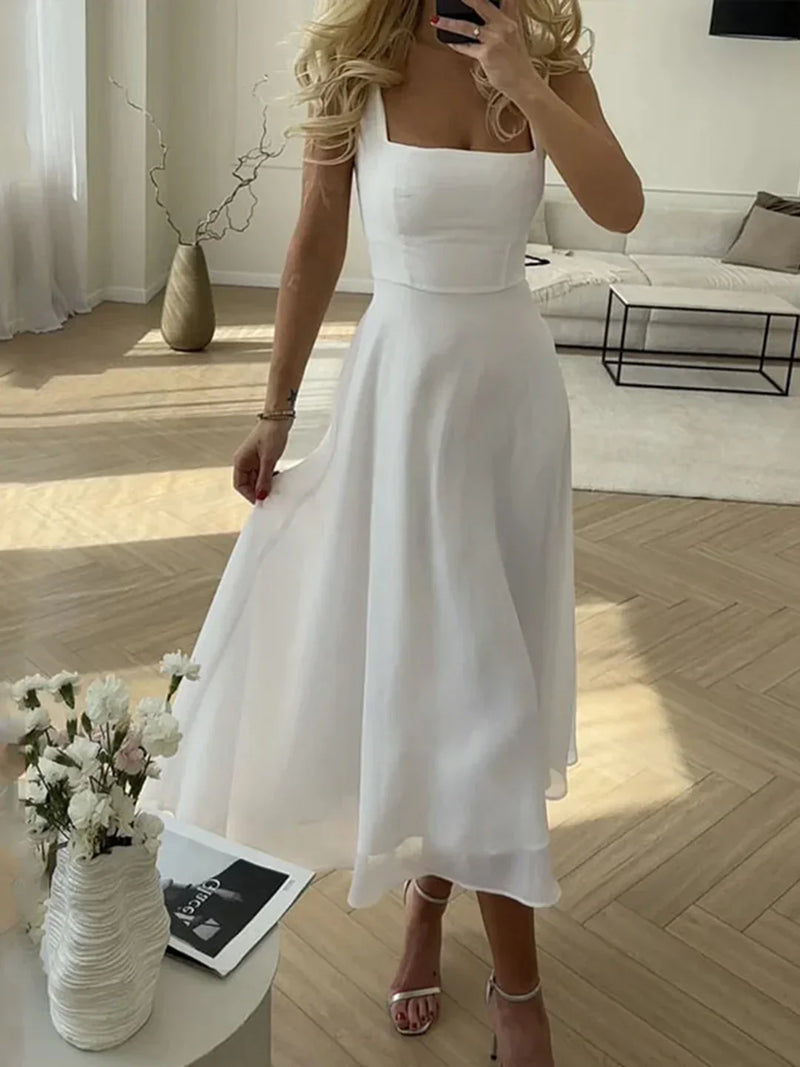 Solides, elegantes Cami-Langkleid