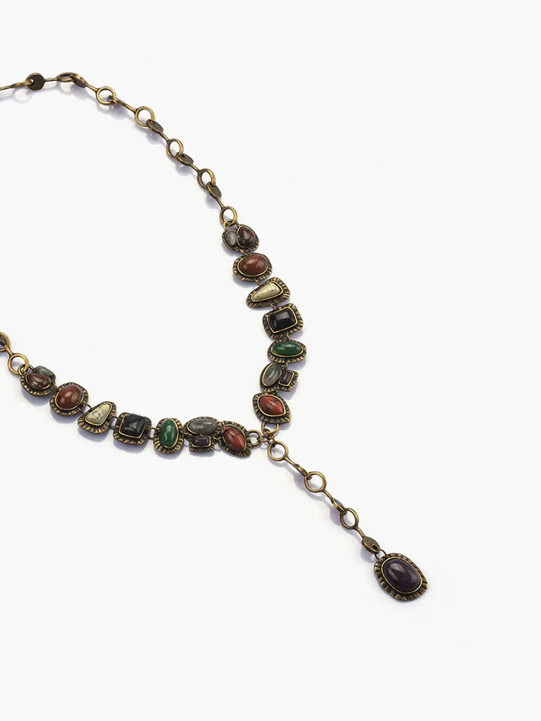 Boheme Geometrical Stones Pendant Necklace - LA FEMME WANDERER