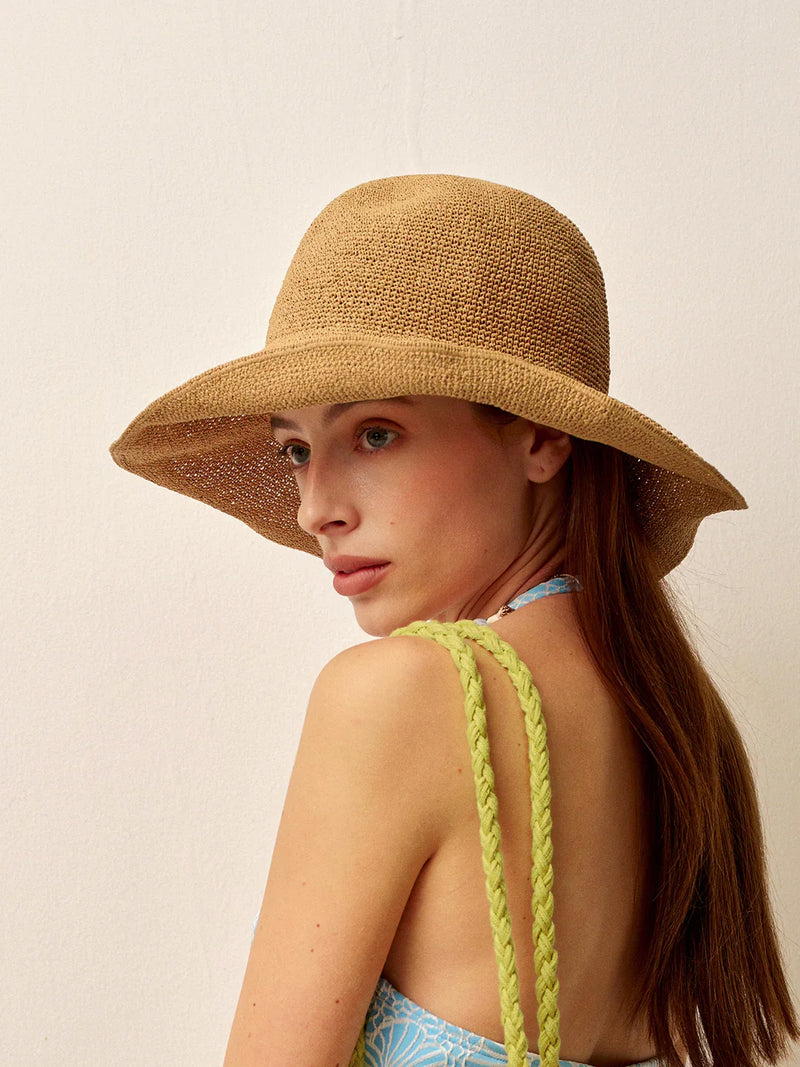 Summer Chic Wide Brim Straw Sun Hat