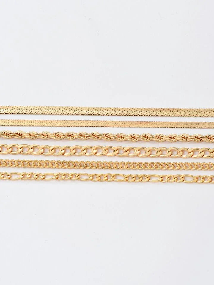 Golden Glow Stack – 6-Piece Bracelet Set - LA FEMME WANDERER