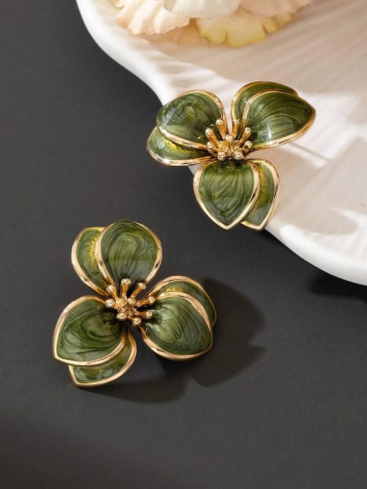 Vintage Design Flower Earrings - LA FEMME WANDERER