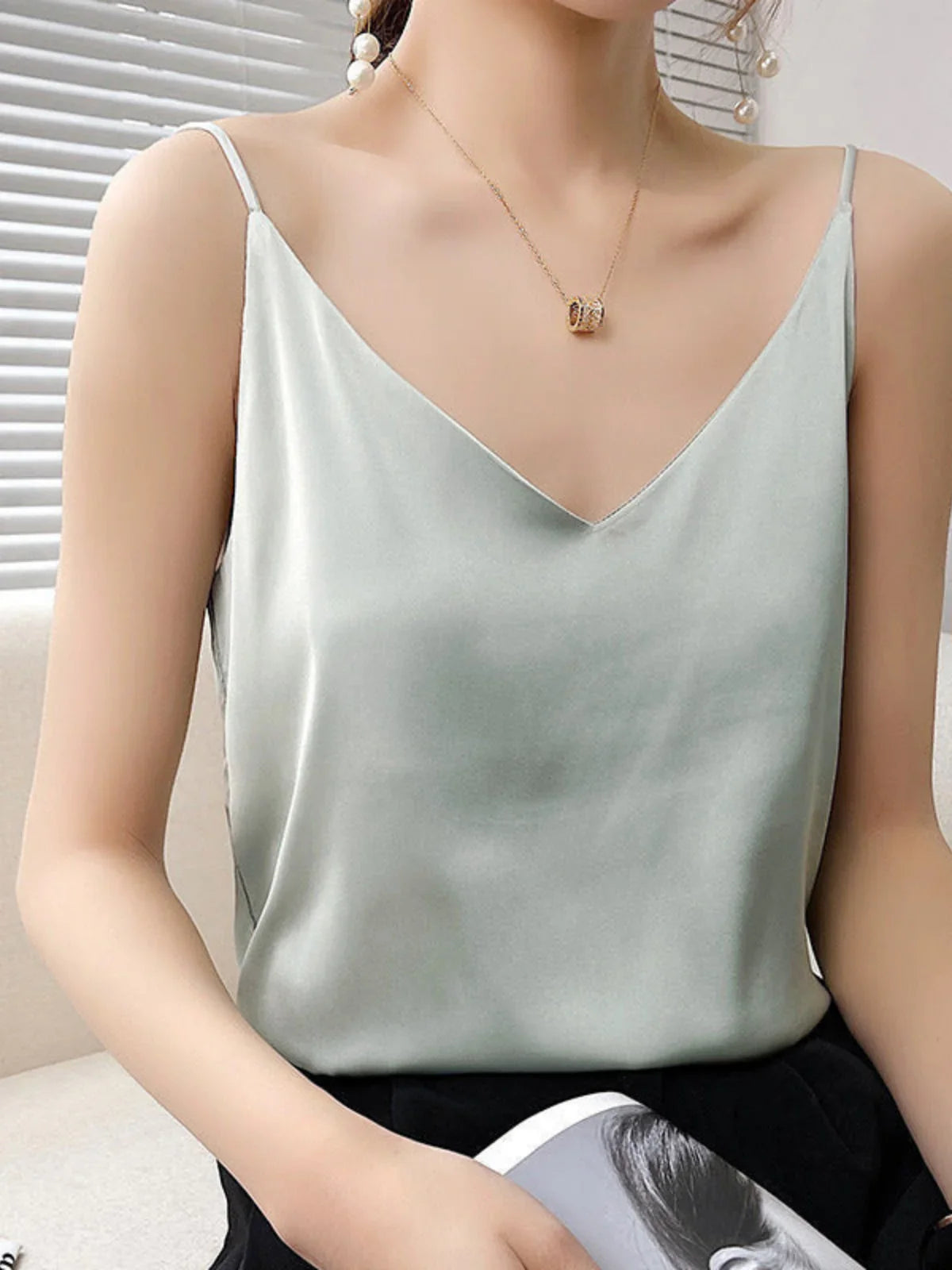 Satin Bottoming Top - LA FEMME WANDERER