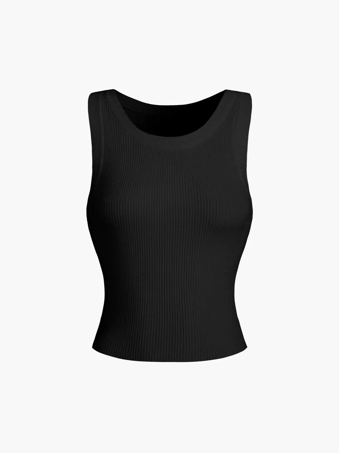 Solid Ribbed Sweater Top - LA FEMME WANDERER