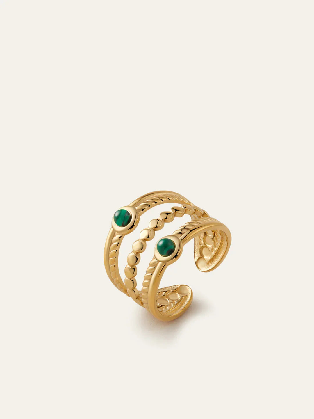 Luxe Layers Emerald Ring - LA FEMME WANDERER