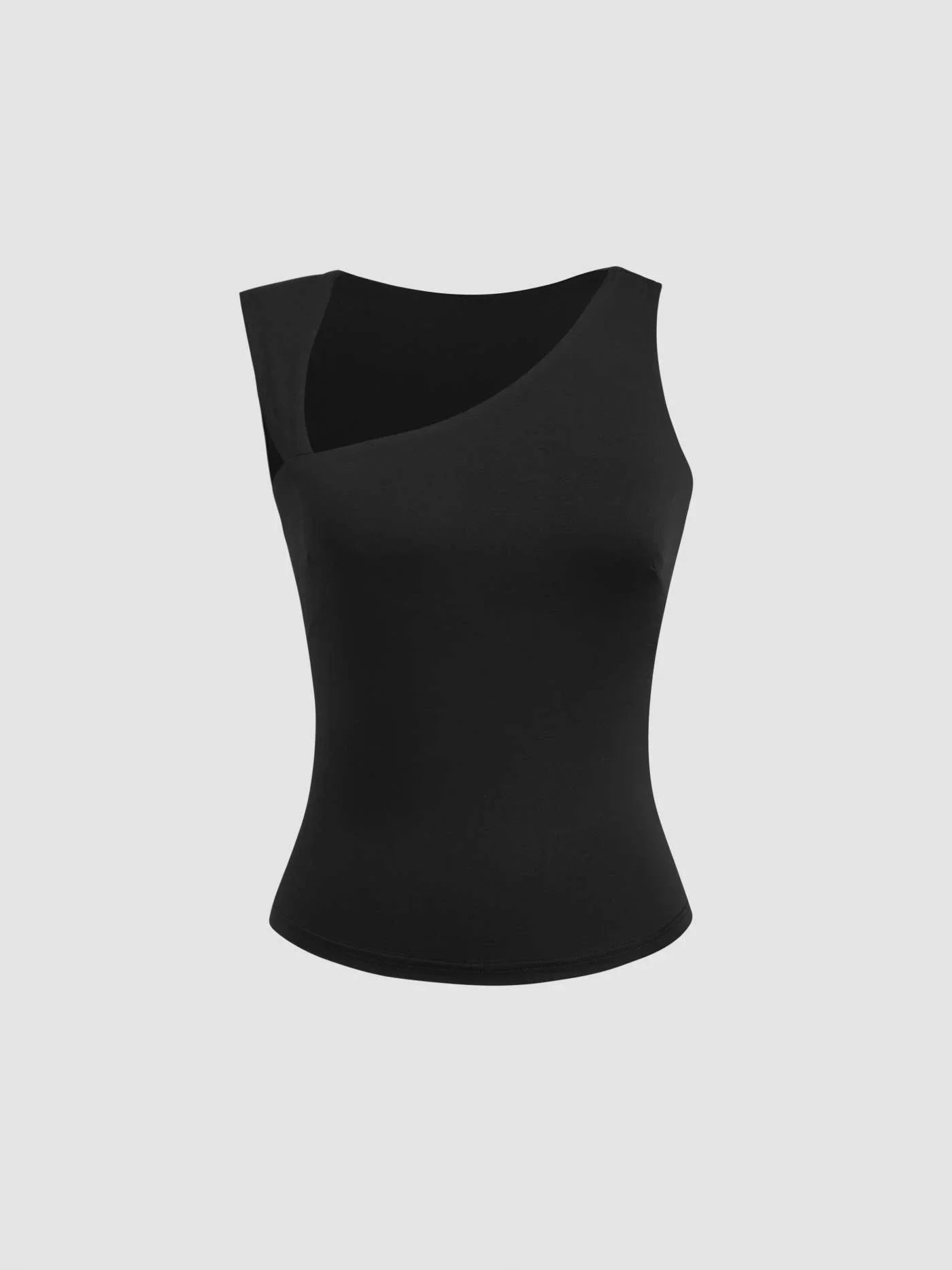 Casual & Chic Asymmetrical Neck Tank Top - LA FEMME WANDERER