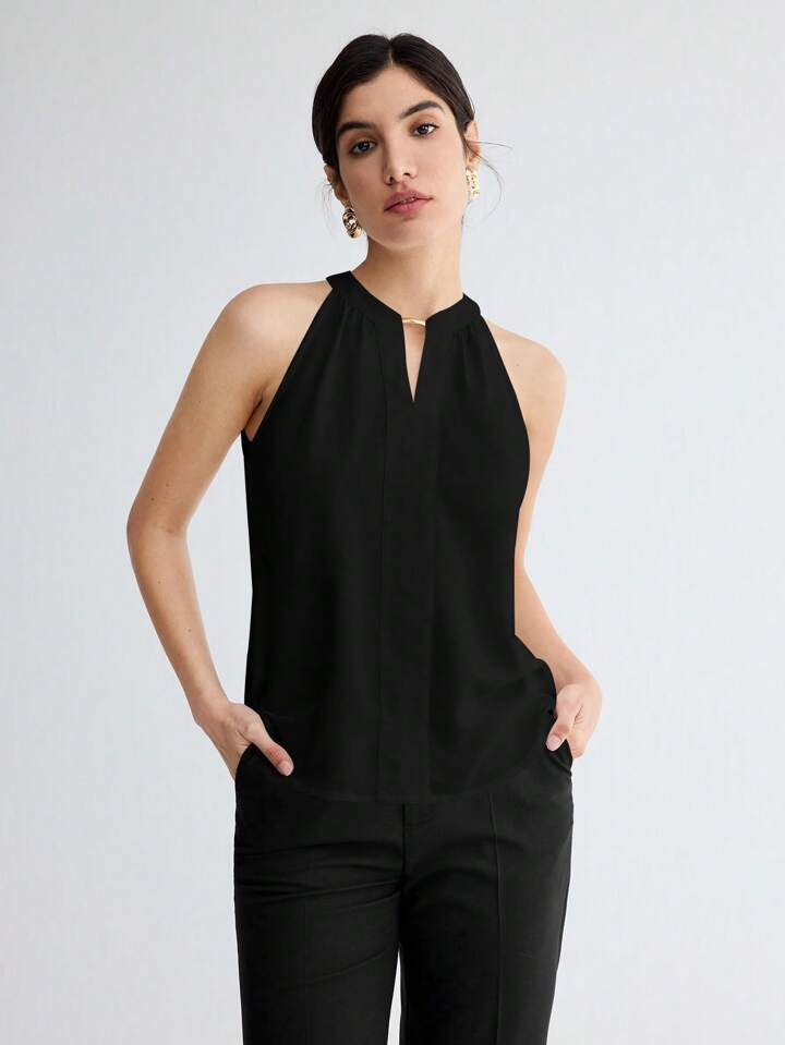 Paris Minimalist Sleeveless Blouse