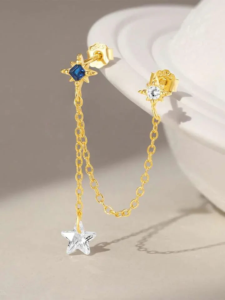 925 Sterling Silver Tassel Cartilage Stud - LA FEMME WANDERER