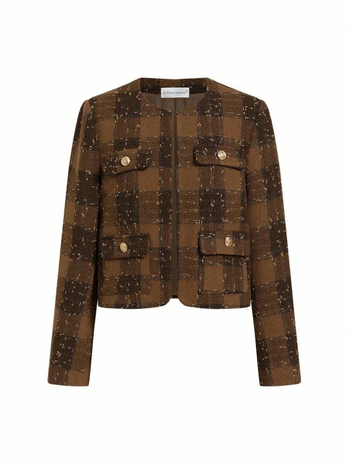 Wool Blend Jacket For Daily Wear Essentials Comfortable - LA FEMME WANDERER