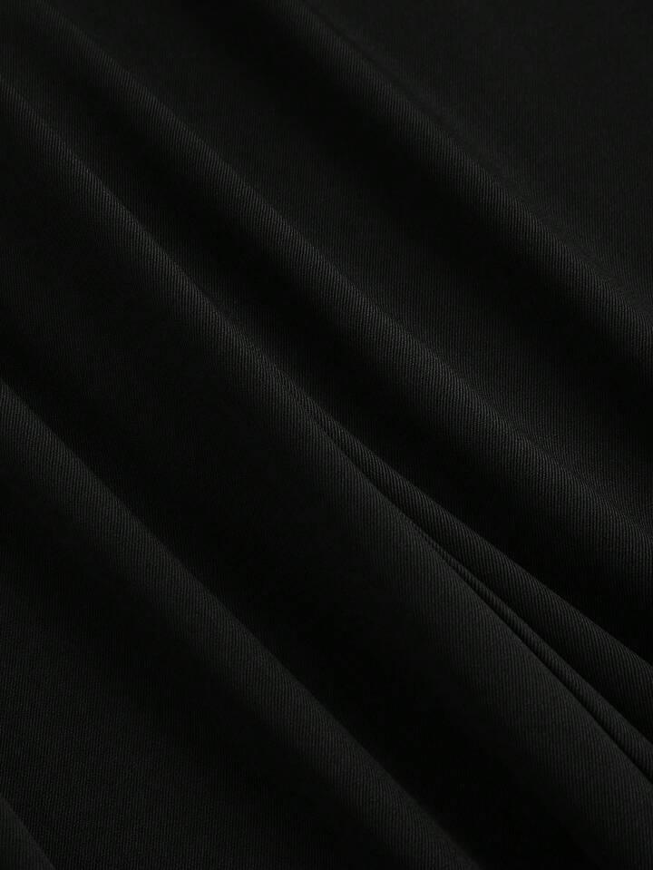 High-Waisted Wide‑Leg Black Trousers - LA FEMME WANDERER