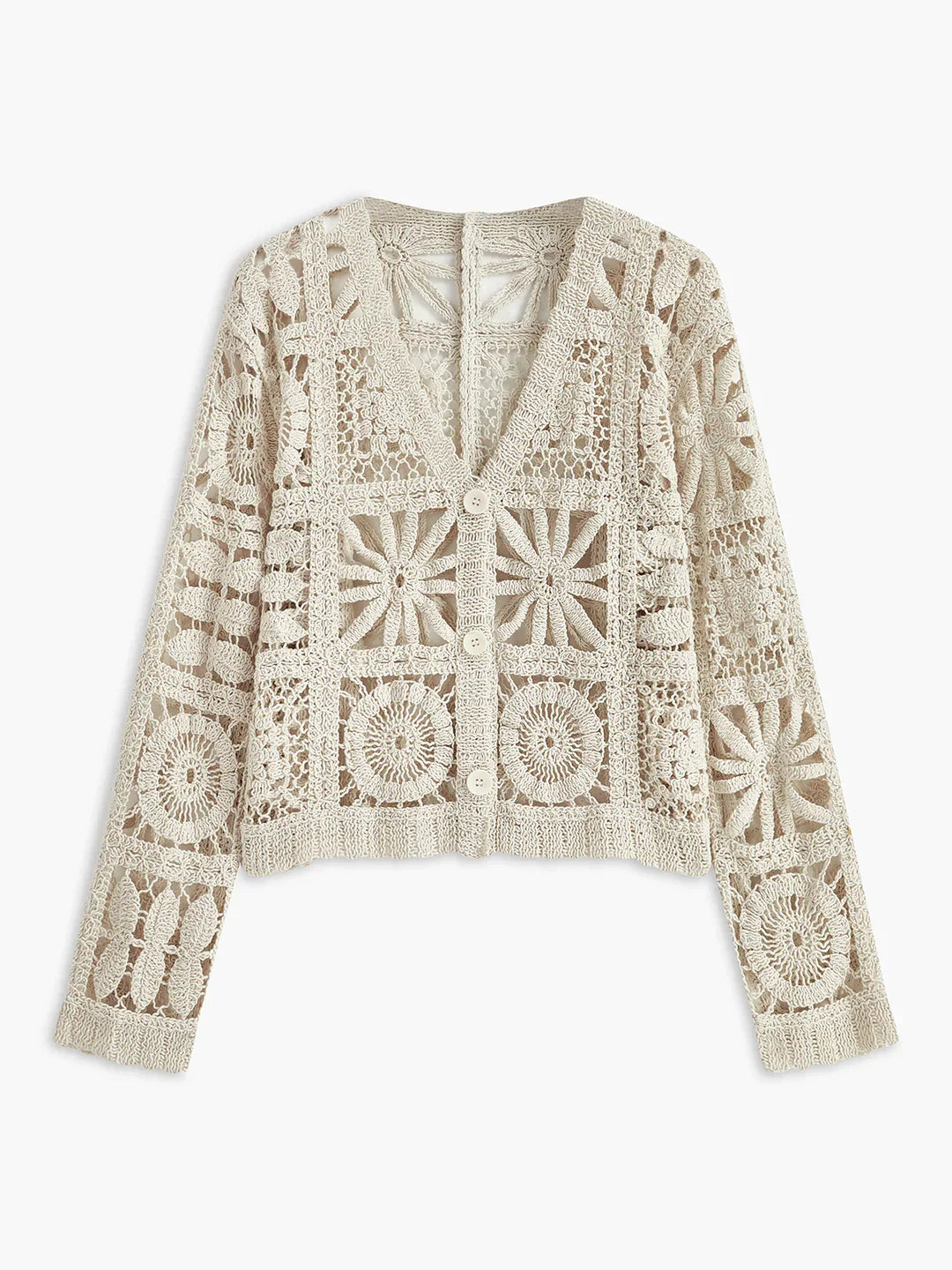 Boho Breeze Crochet Cardigan - LA FEMME WANDERER