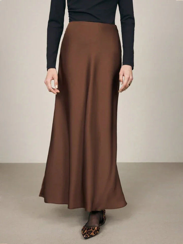 Minimalist Satin Slip Skirt - LA FEMME WANDERER