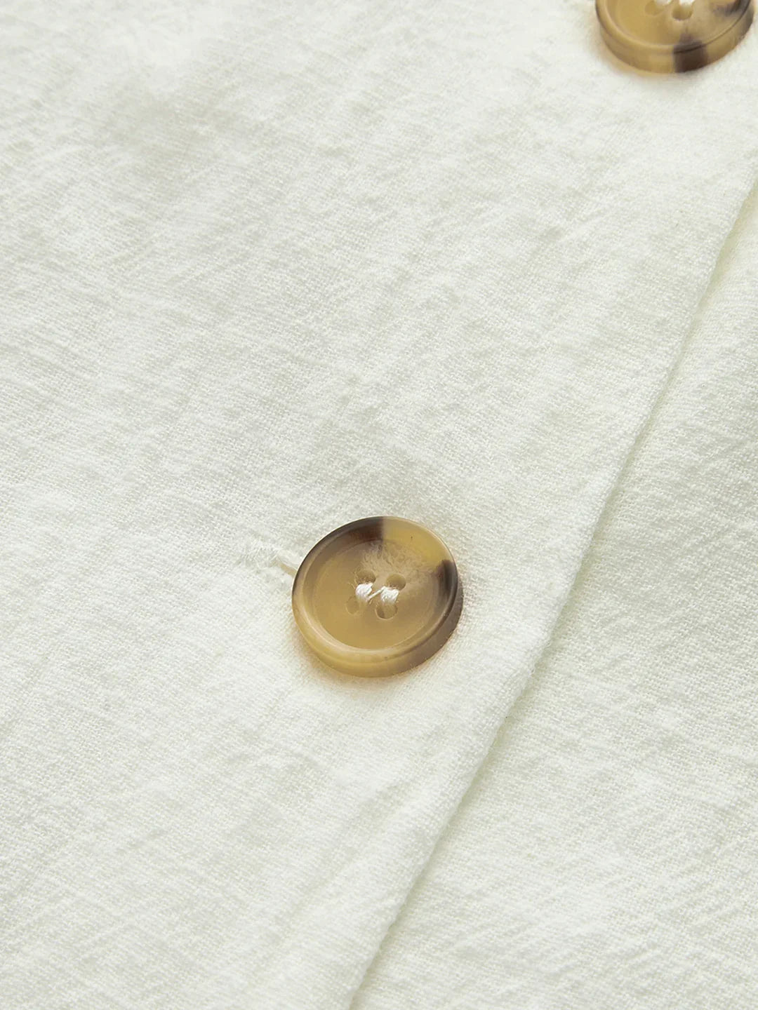 Casual Cotton Button-Front Short Dress - LA FEMME WANDERER