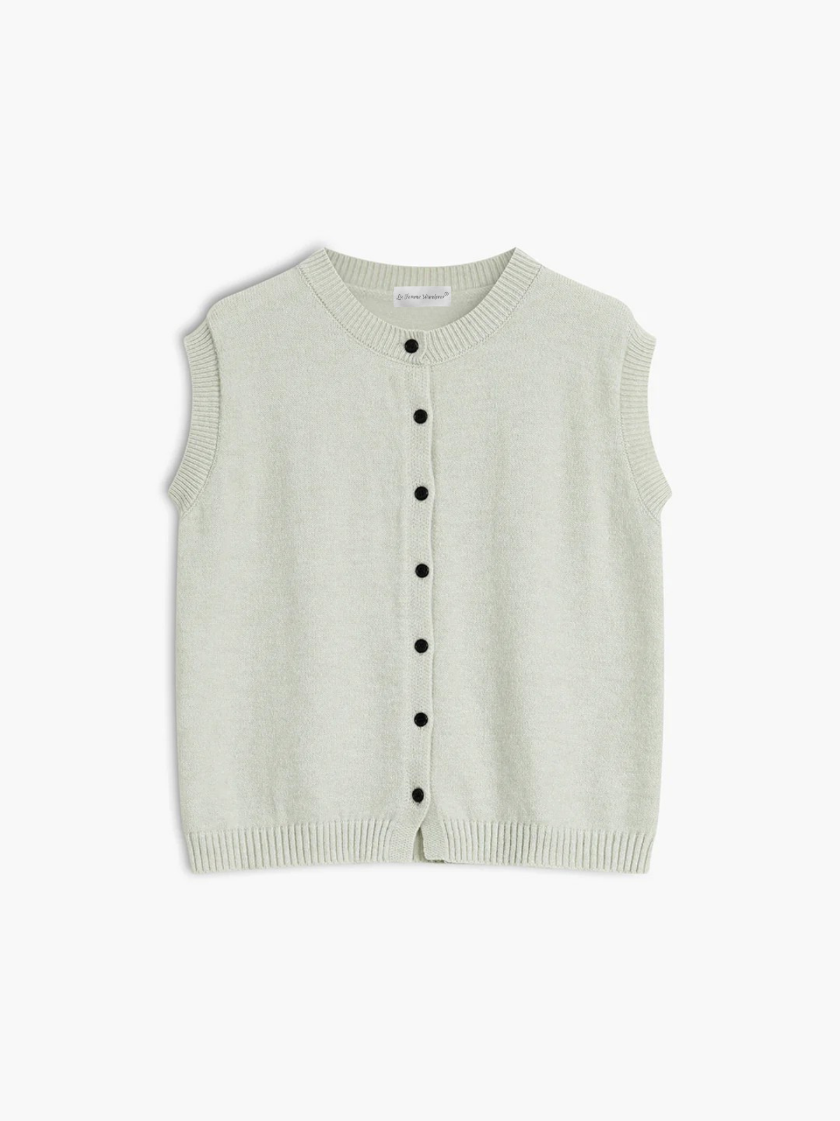 Single-breasted Casual Button Up Sweater Vest - LA FEMME WANDERER