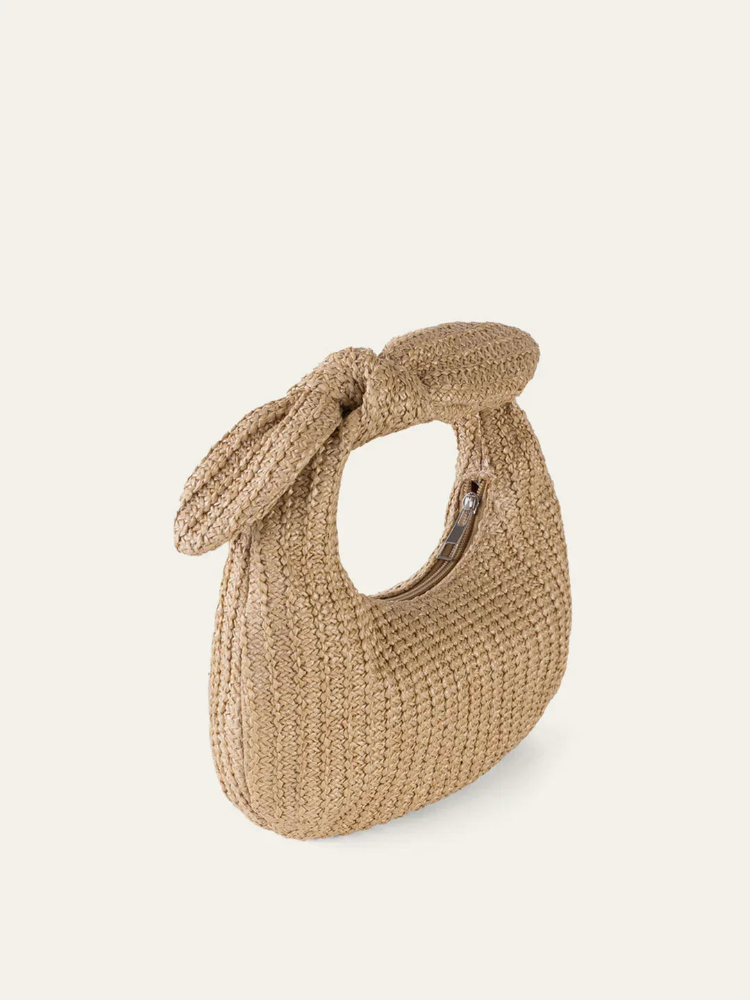 Vacation Style Bow Knot Detail Straw Bag - LA FEMME WANDERER