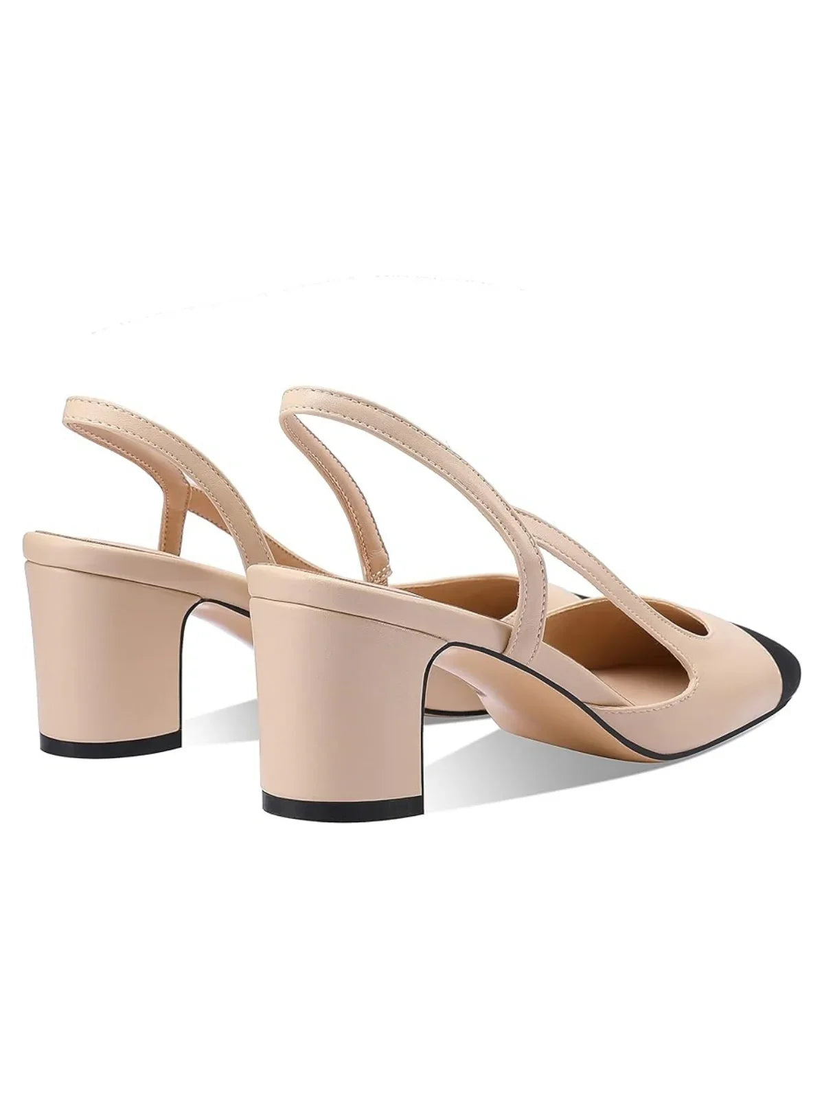 Classic Duo-Tone Slingback Heels - LA FEMME WANDERER