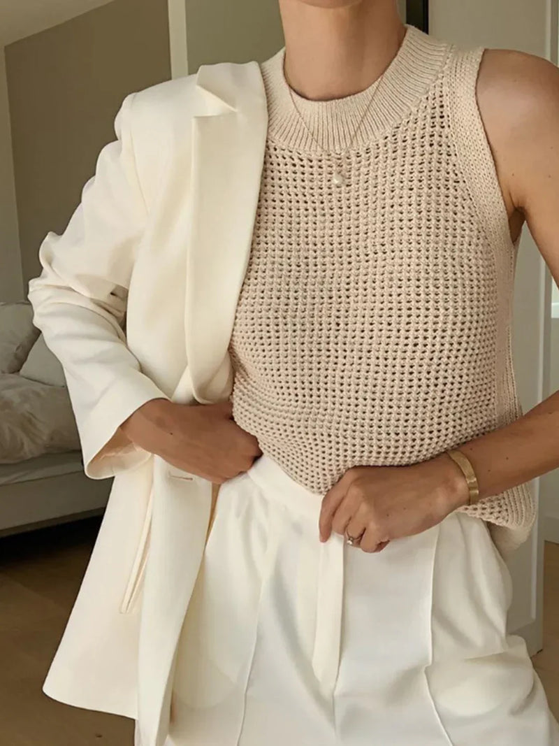 All-match Solid Knit Tank Top