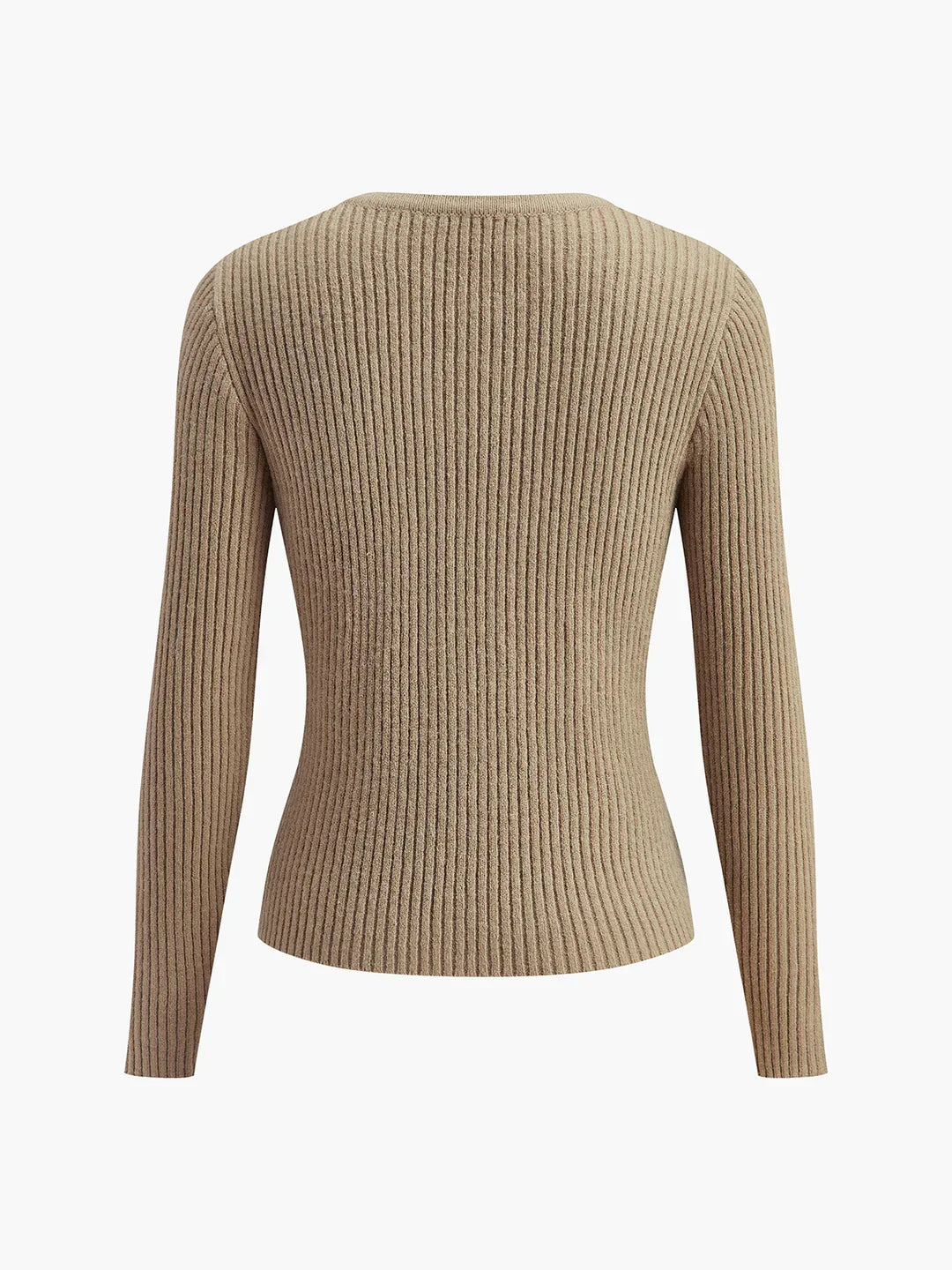 Irregular Crew Neck Knitted Cardigan Slim-fit Sweater Coat - LA FEMME WANDERER