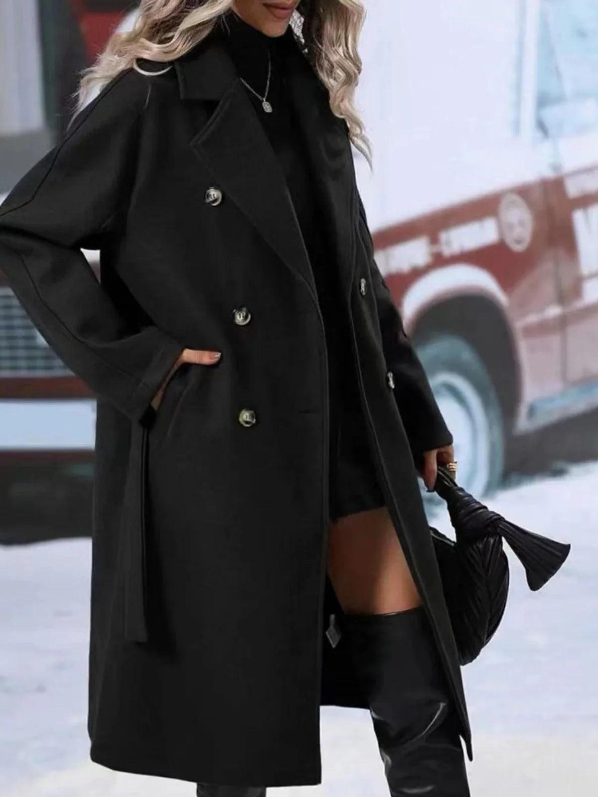 All-matching Lapel Double-breasted Trench Coat - LA FEMME WANDERER