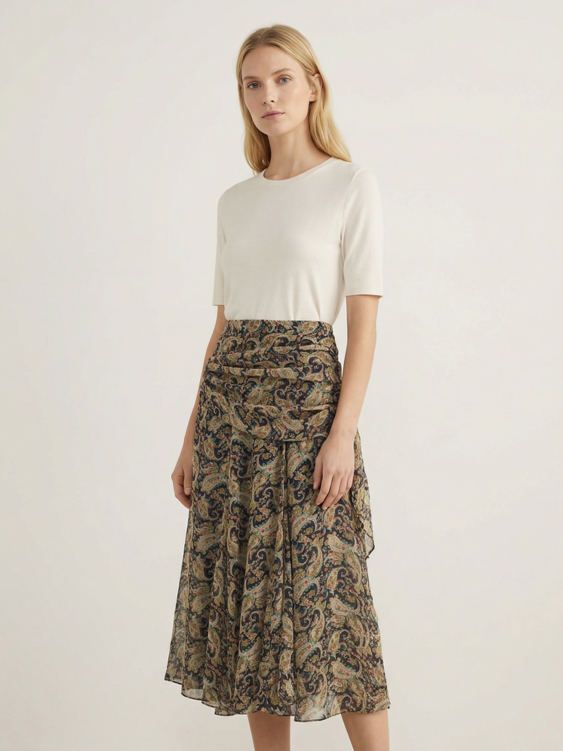 Floral Slim High Waist Mini Skirt