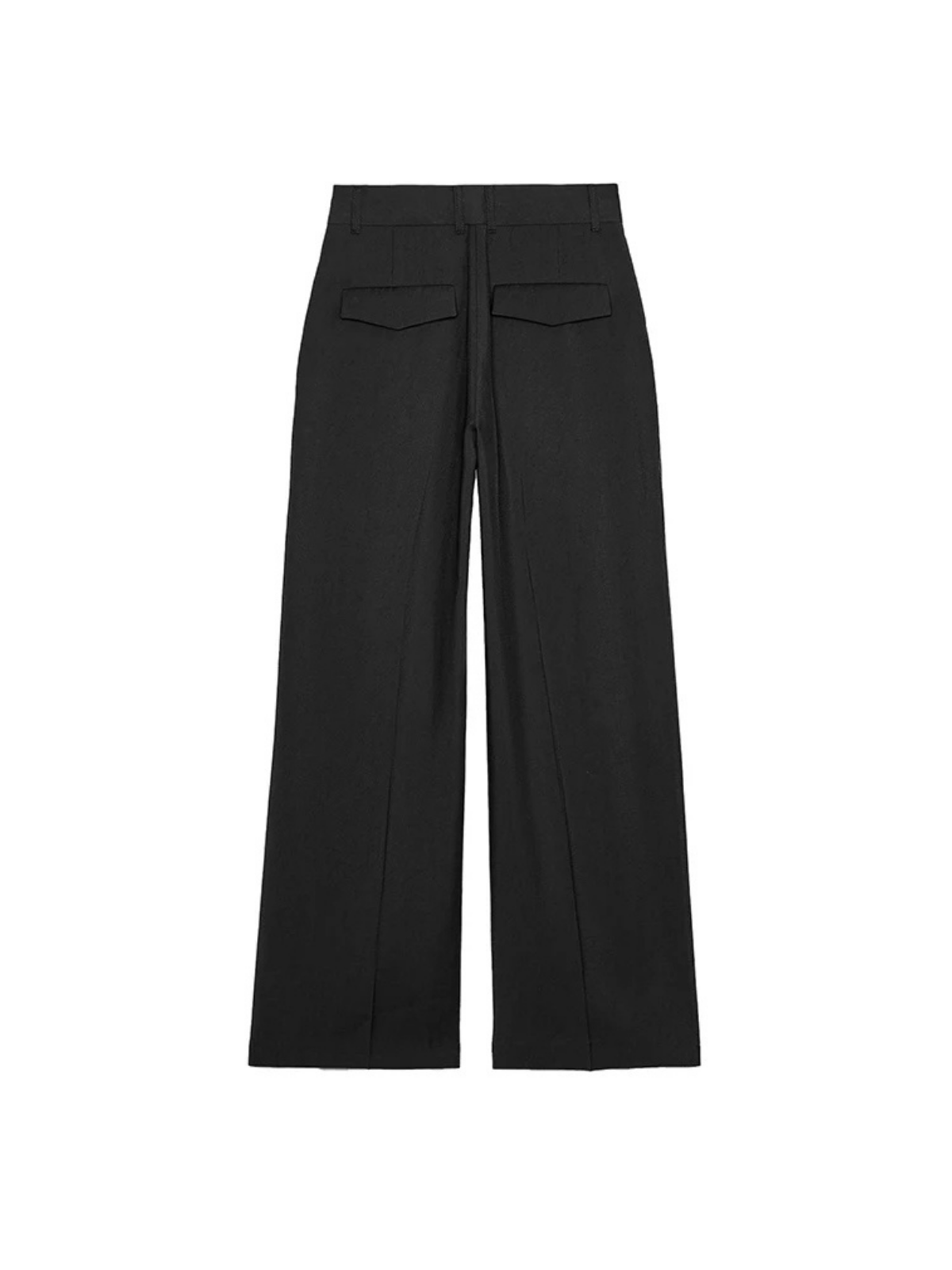 Double Pleat High Waist Wide Leg Trousers