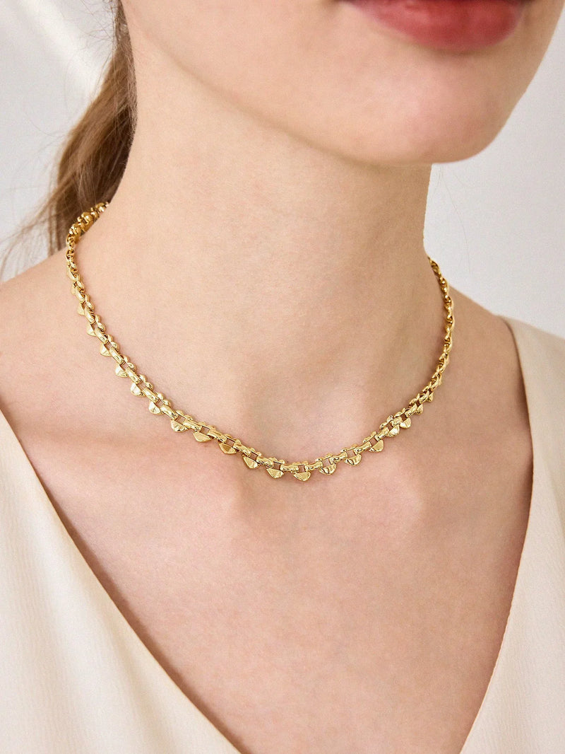 18K Gold Plated Minimalist Heart Necklace Timeless Everyday