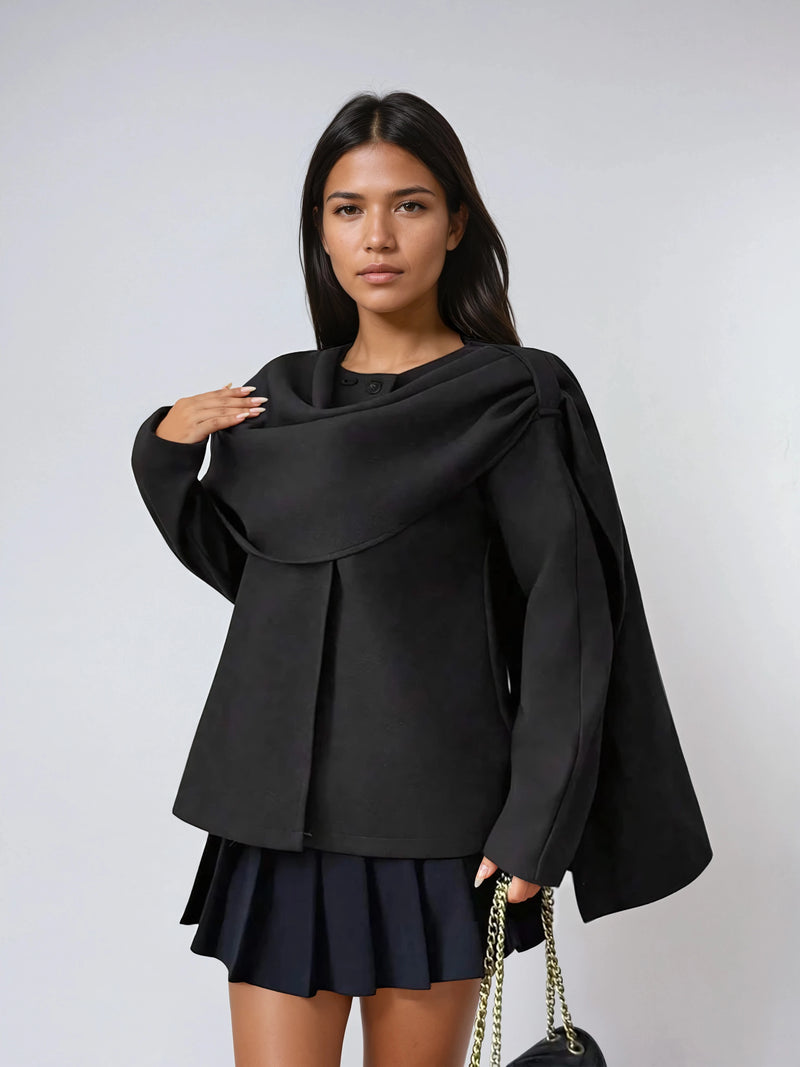 Vintage Black Shawl Collar Jacket