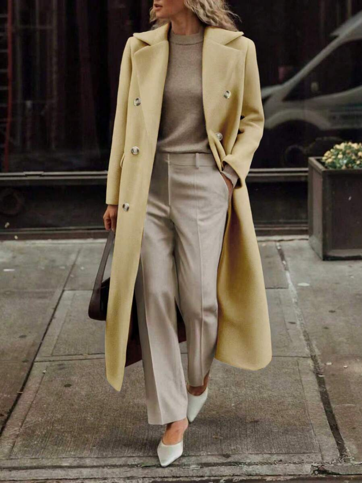 Classic Wool Double Breasted Coat