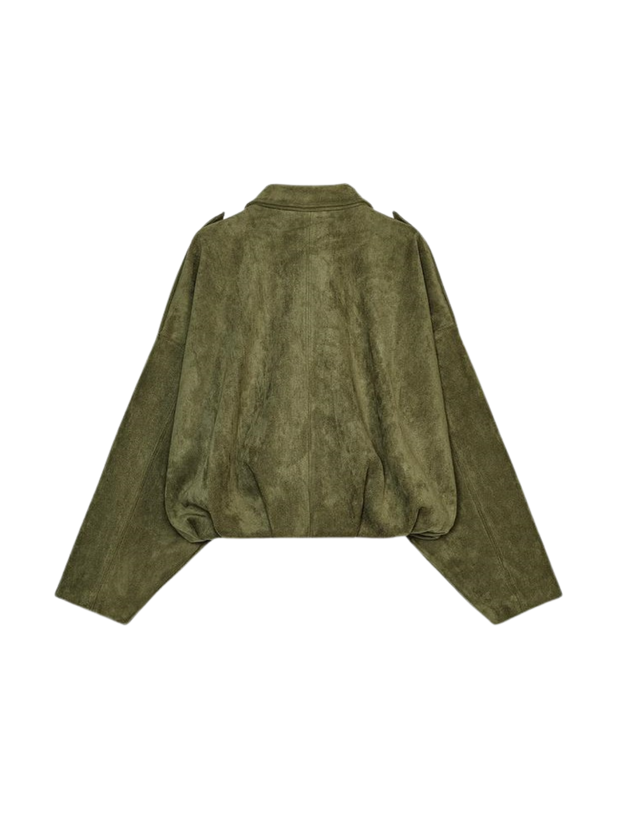 Batwing Sleeve Premium Textured Suede Pilotjacke