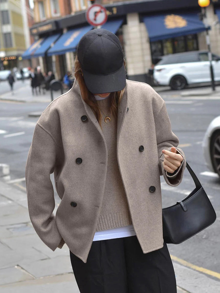 Oversized Button-Down Jacket - LA FEMME WANDERER