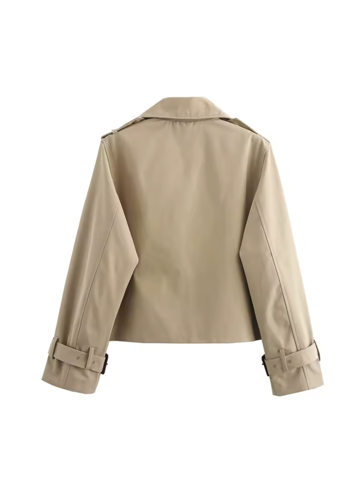 Lapel Double Breasted Versatile Short Trench Coat - LA FEMME WANDERER