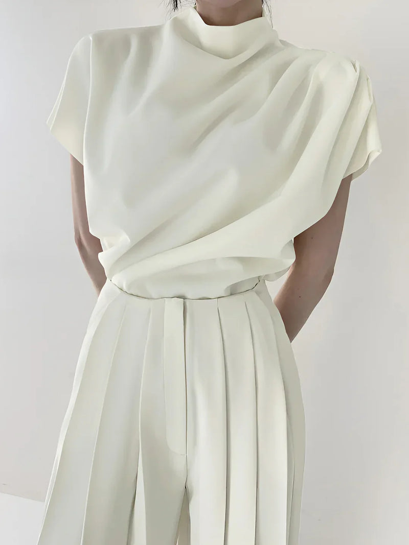 Elegantes, minimalistisches Kurzarm-Top