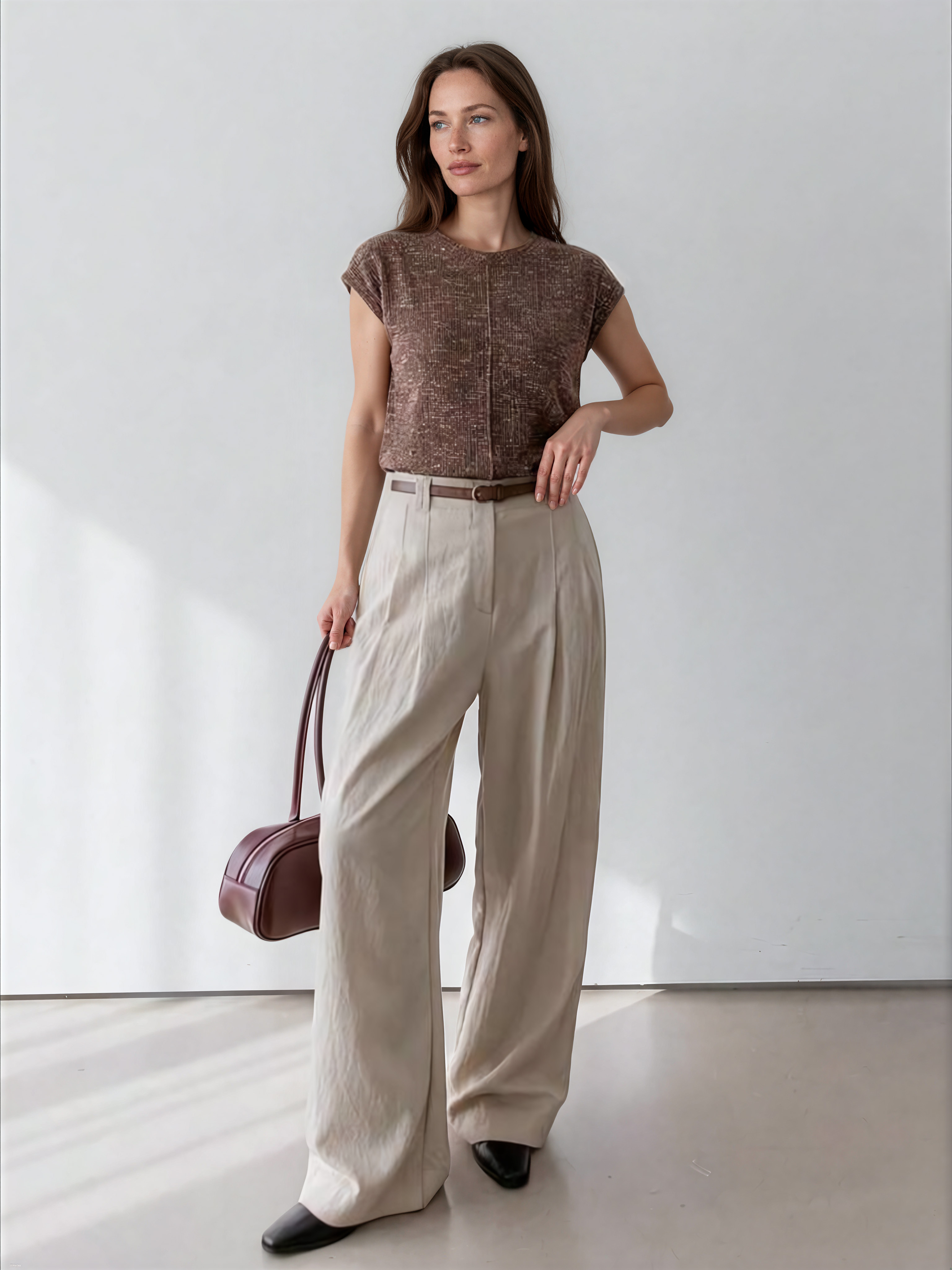 Soft-Touch Minimal Knit Tee for Elevated Everyday Wear