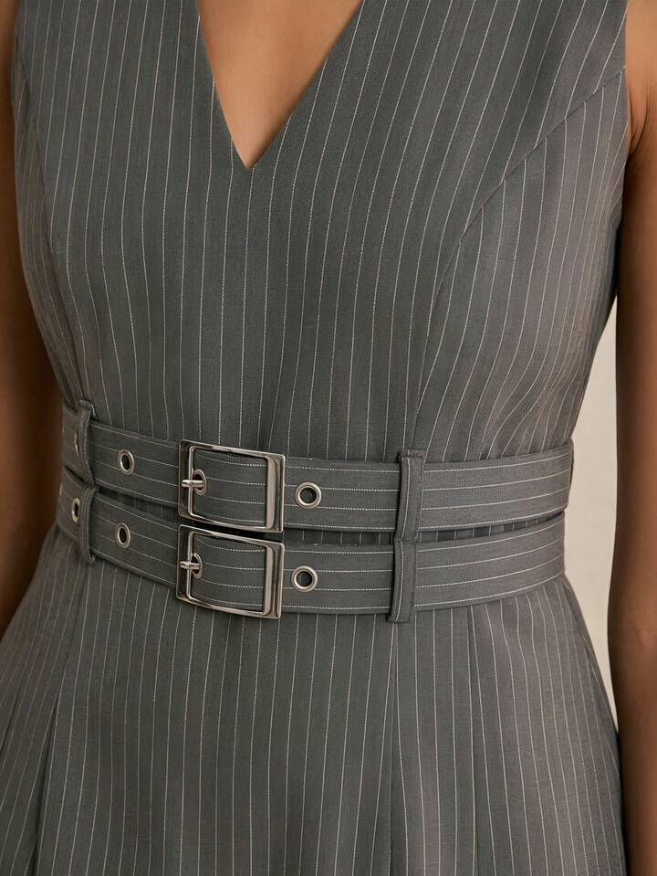 Structured Sleeveless Mini Dress for Effortless Elegance