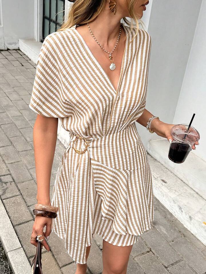 Always Elegant Timeless Wrap Dress with Soft Draped Silhouette