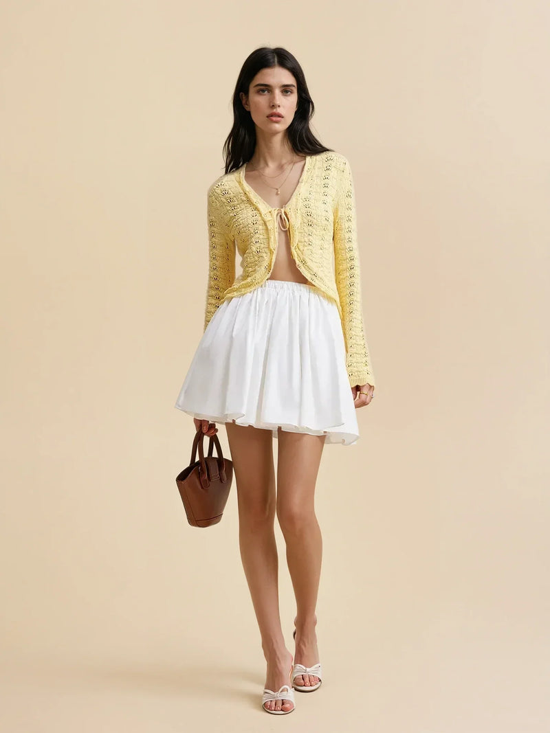 Mühelos schicker Faltenrock aus Baumwolle