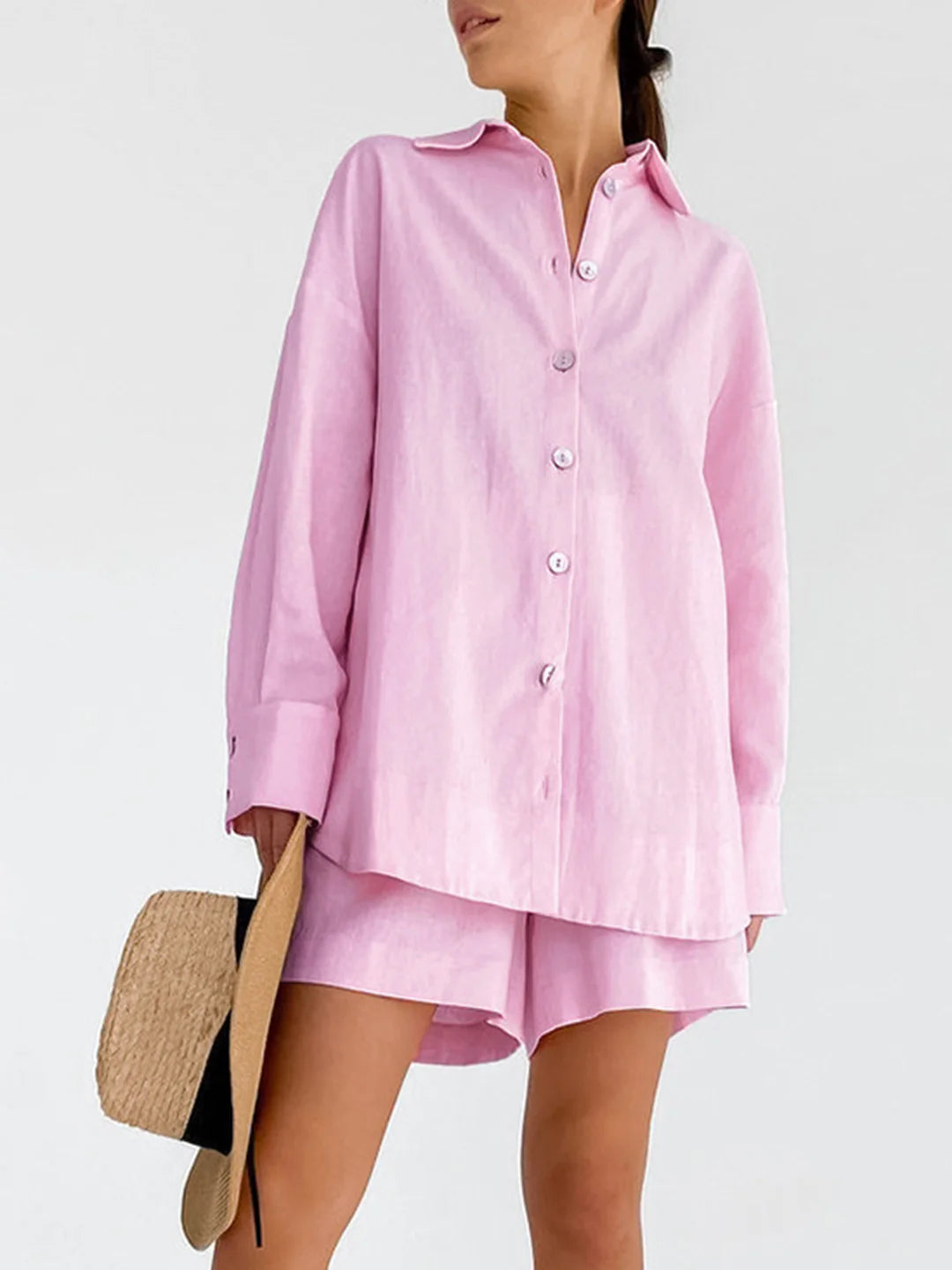Cotton Candy Two Piece Shorts Set - LA FEMME WANDERER