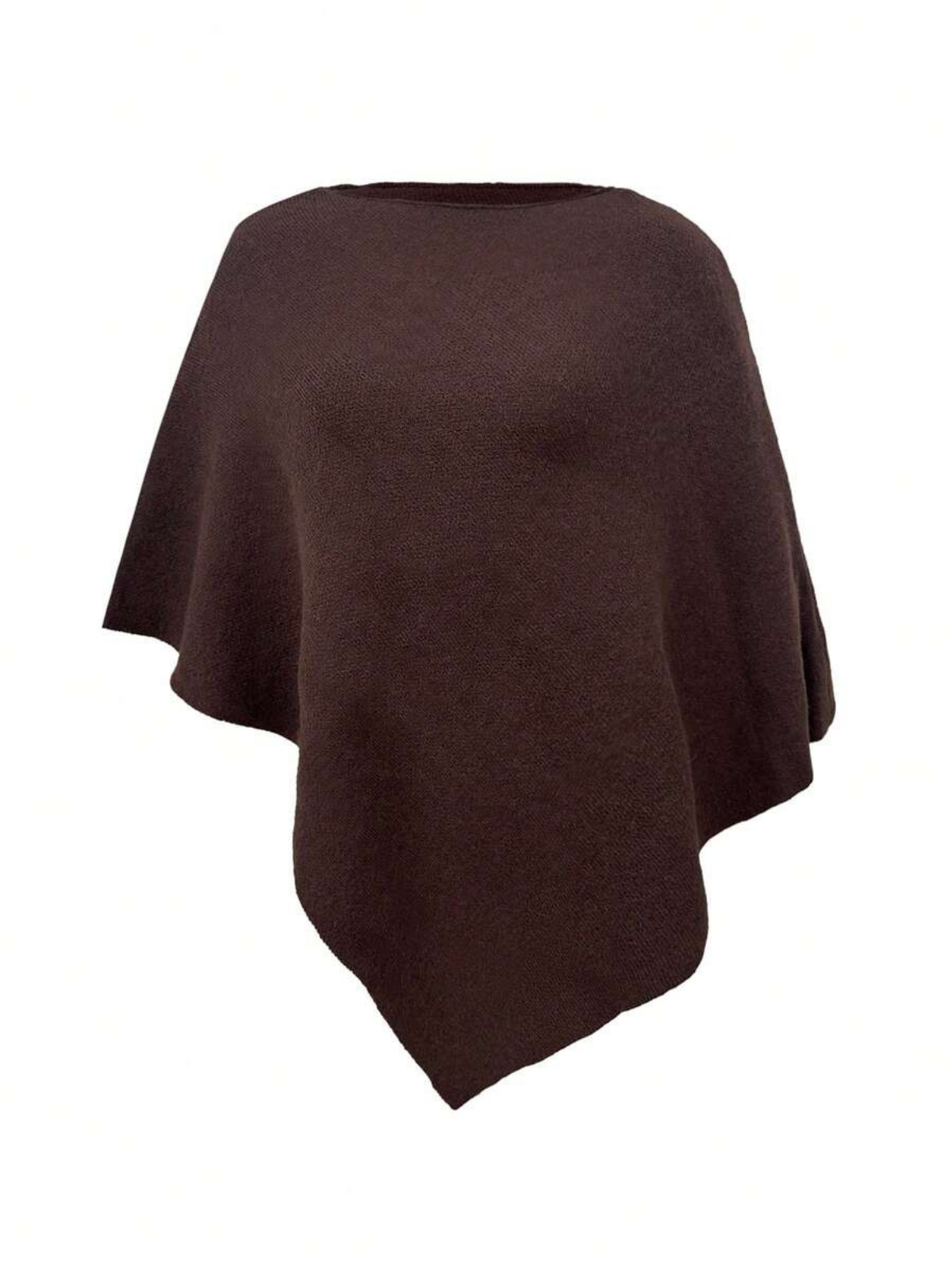 Minimalistischer Poncho-Strickpullover