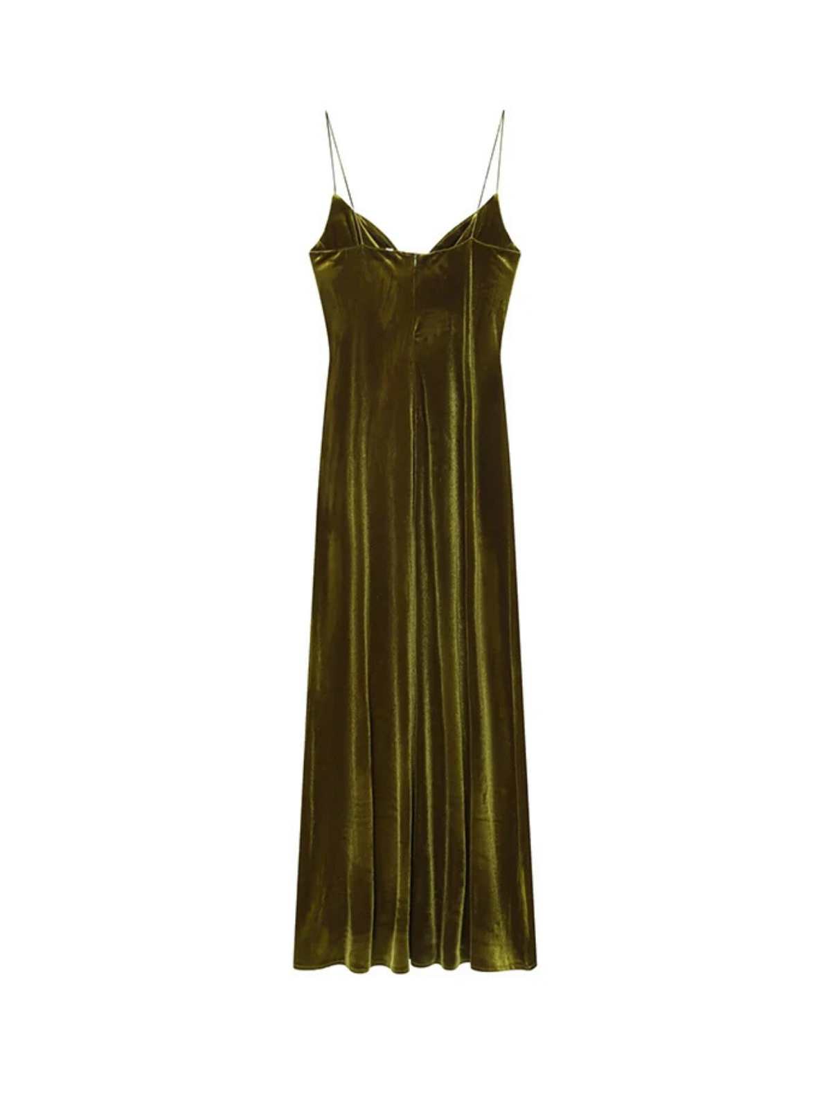 Velvet Bottle Green Backless Sling Maxi Dress For Women Elegant A Line Party Gown