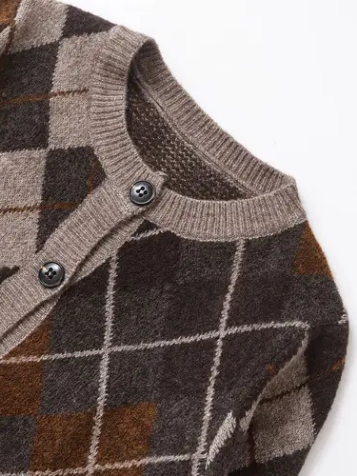 Diamond Pattern Knit Cardigan